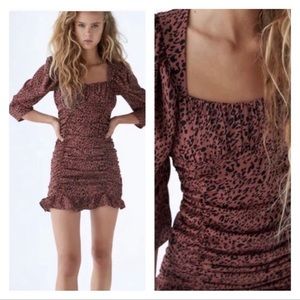 Zara Dress , Cheetah Print Dress, Size Medium,